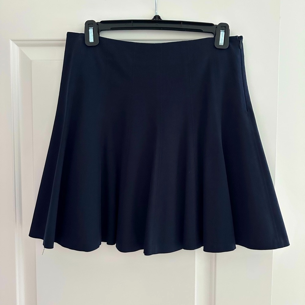Theory Navy A-line Skirt